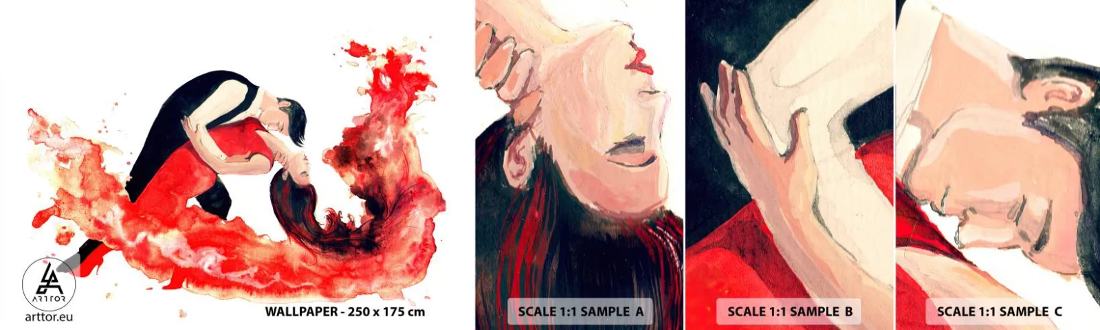 Fototapeta Vzorek Standard Eco - Tango - smyslná vlna - Tanec, Hudba, Tanečníci - 100x30 cm