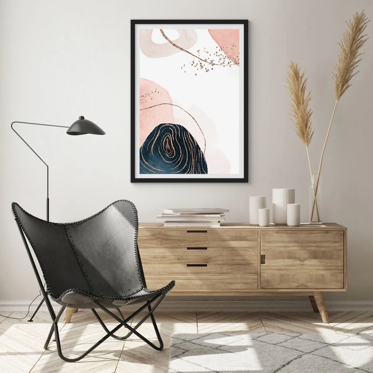 Plakát v černém rámu - Vše plyne - 61x91 cm