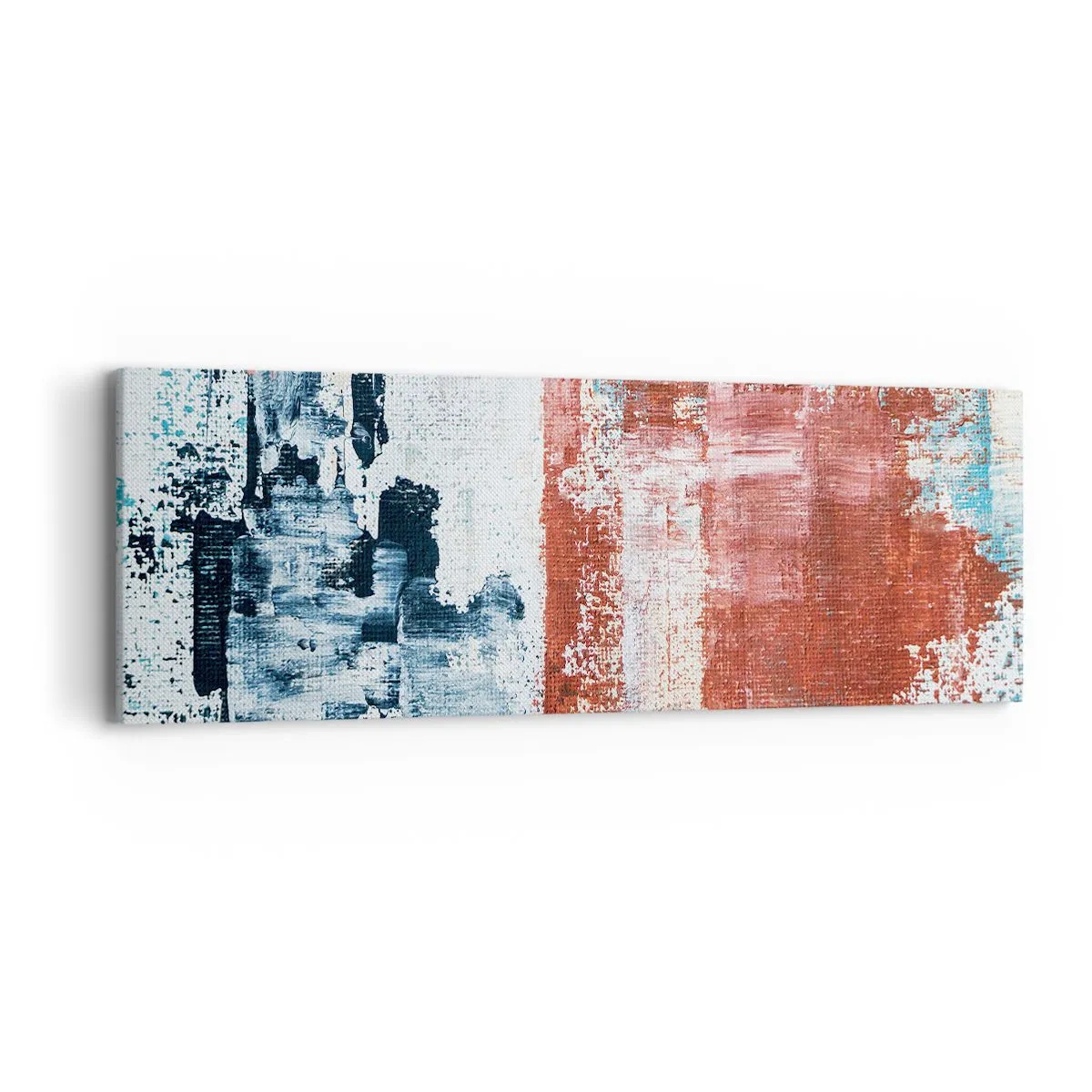 Obraz na plátně - Abstraktní půl na půl - 90x30 cm