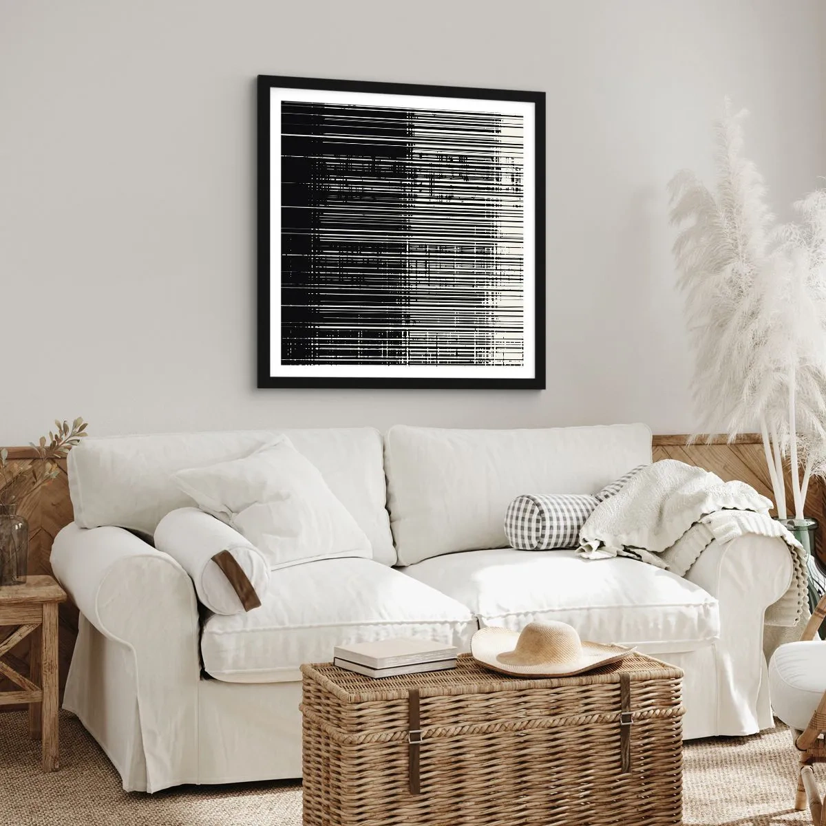 Plakát v černém rámu - Vlny a vibrace - 60x60 cm