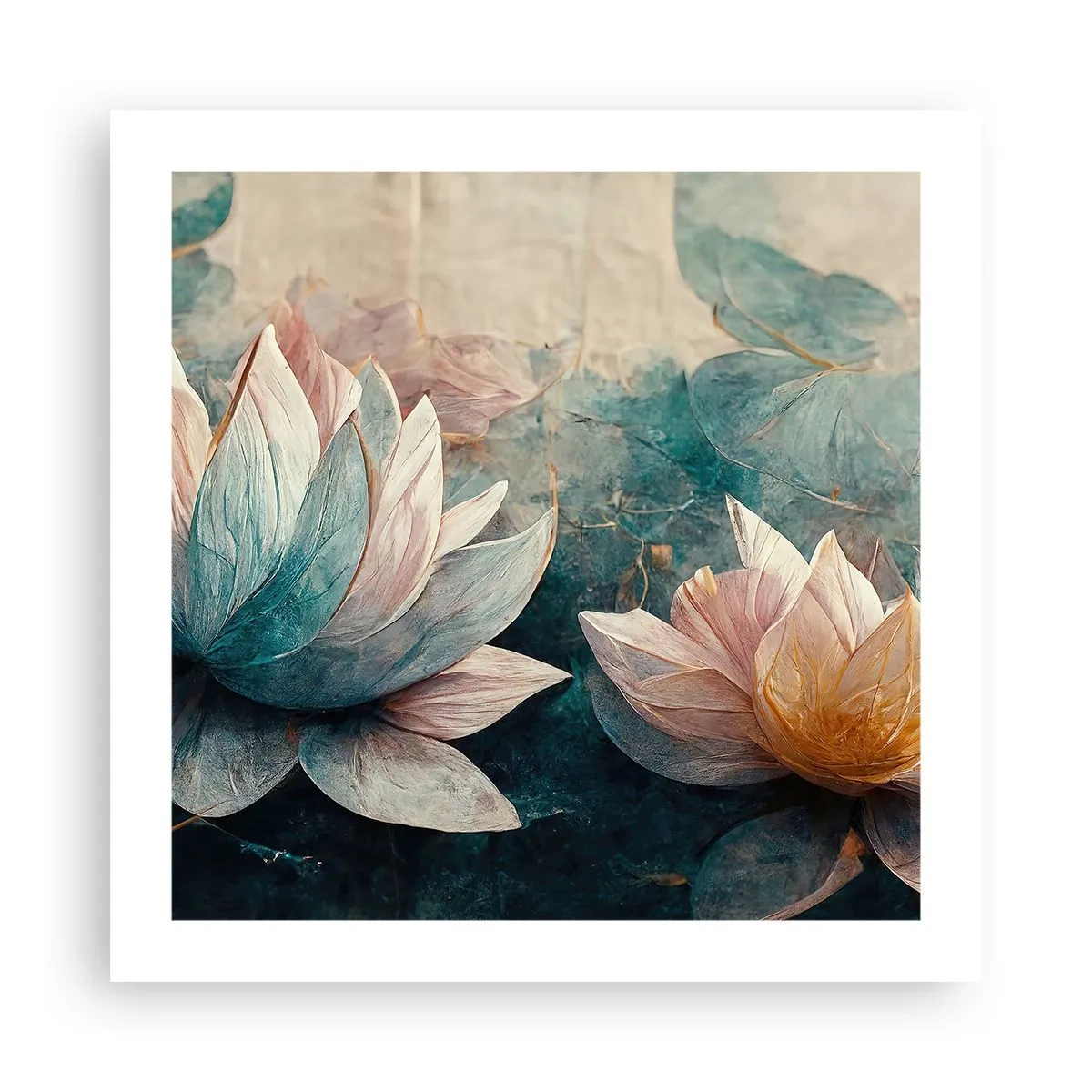 Plakát - Hvězdy a jezero - 50x50 cm