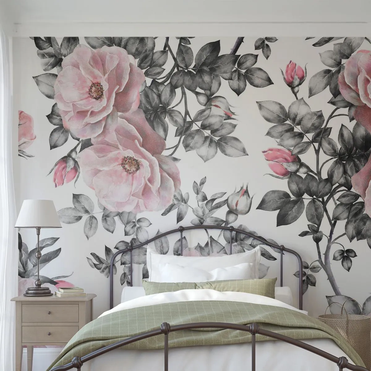 Fototapeta Samolepicí Deluxe Sticker - Ztratit se v květinách růží - Květiny, Růže, Zahrada - 250x175 cm