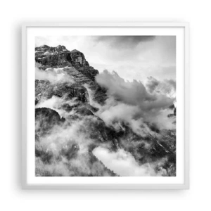 Plakát v bílém rámu - Krásné a kruté - 60x60 cm