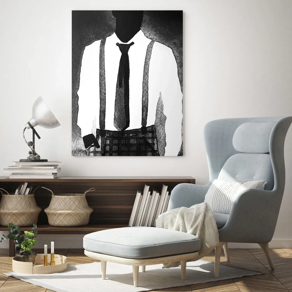 Obraz na skle - Ve stylu noir - 50x70 cm