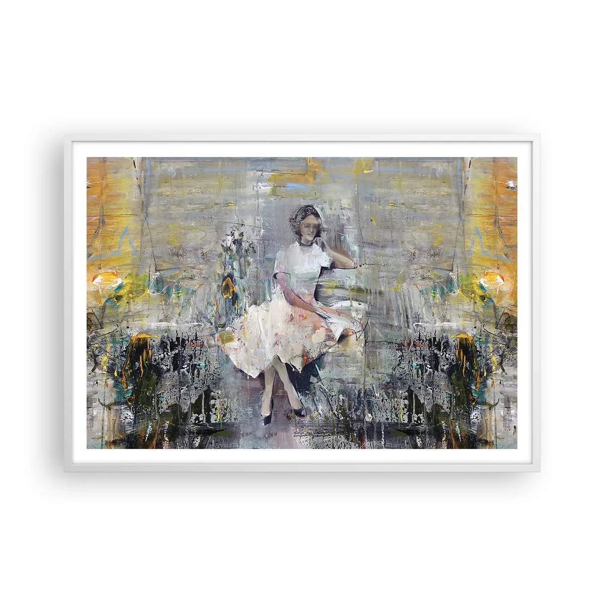 Plakát v bílém rámu - Klasická a moderní - 100x70 cm