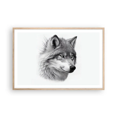 Plakát v rámu světlý dub - Alfa – bezpochybně - 91x61 cm