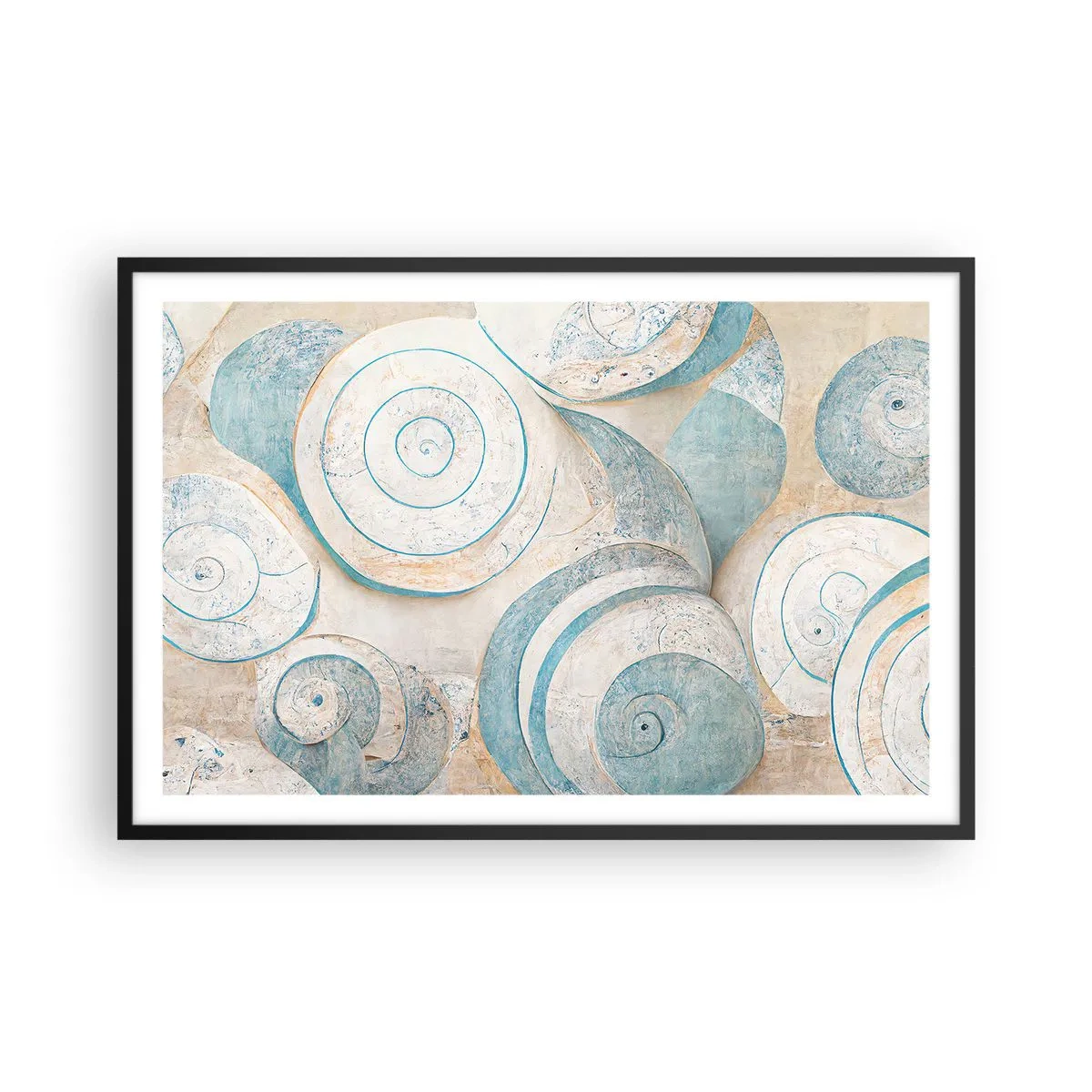 Plakát v černém rámu - Co skrývá mušle? - 91x61 cm