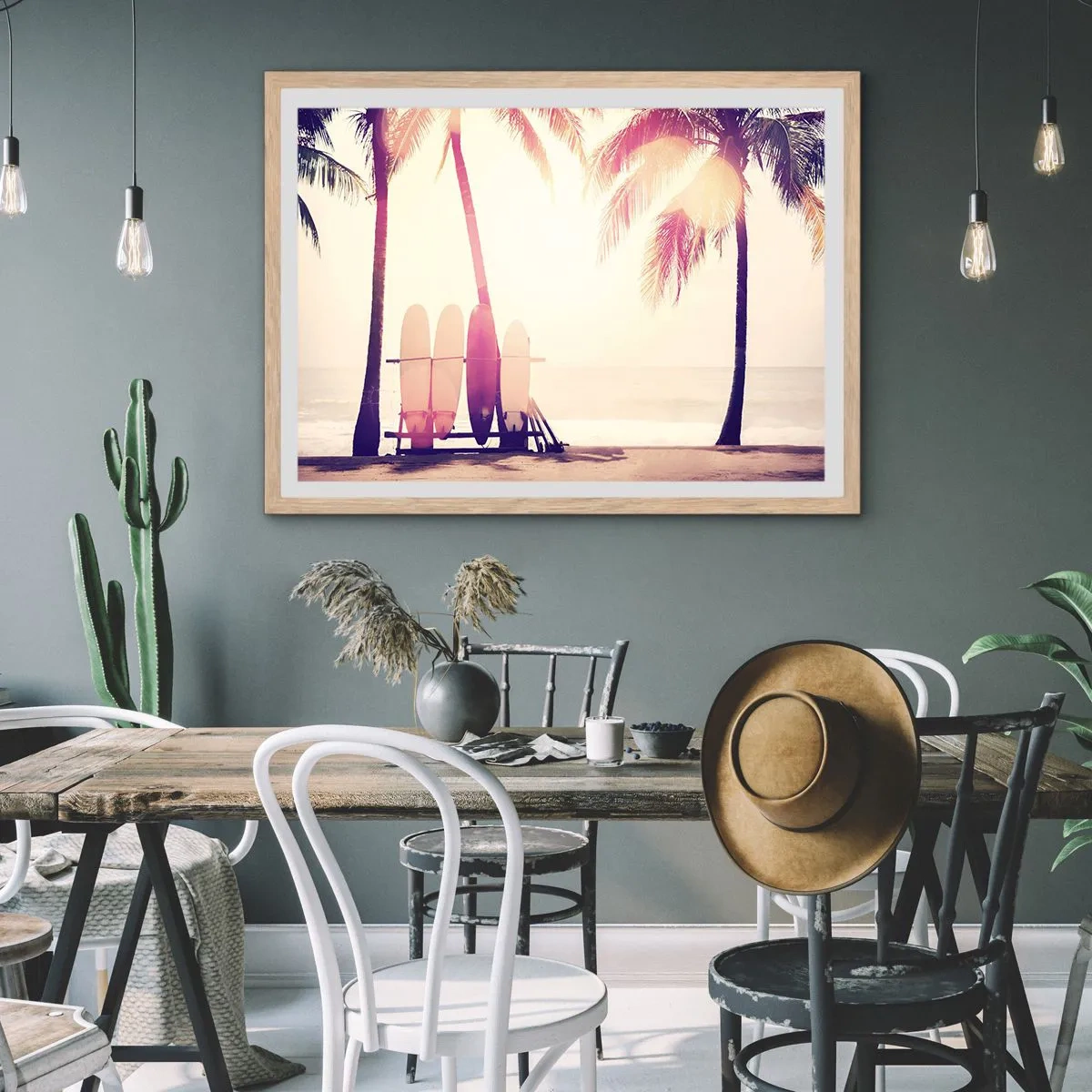 Plakát v rámu světlý dub - Bude to skvělý den - 40x30 cm