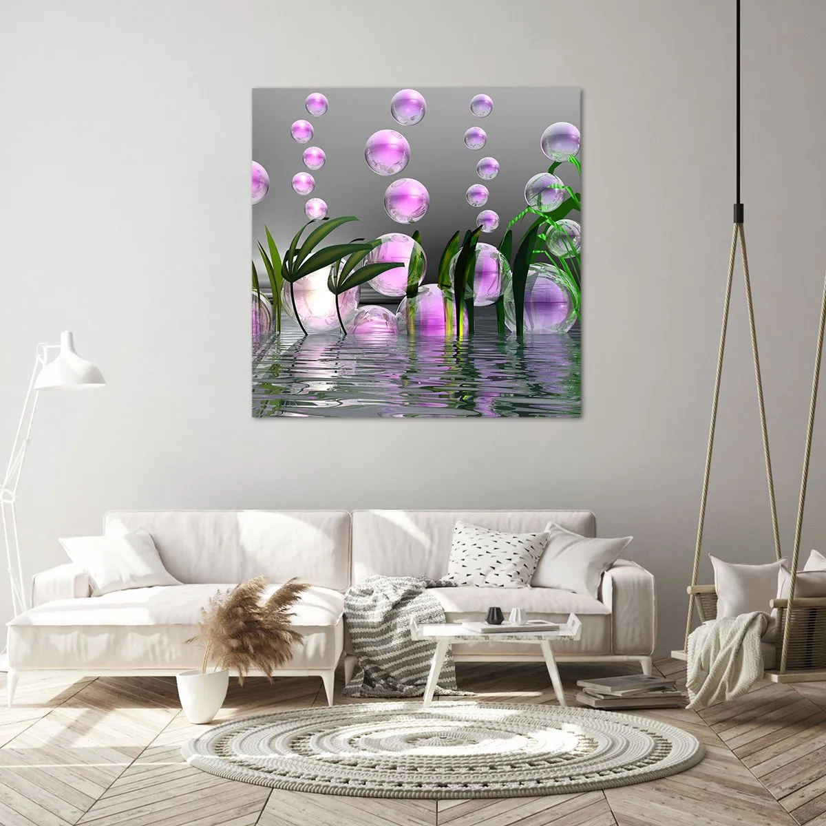 Obraz na plátně - Reflexní kompozice lehkosti a života - 70x70 cm