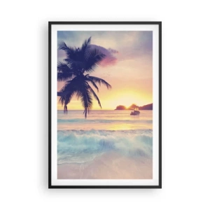 Plakát v černém rámu - Večer v zátoce - 61x91 cm