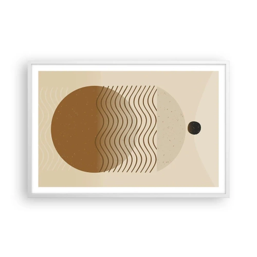 Plakát v bílém rámu - O původu geometrických obrazců - 91x61 cm