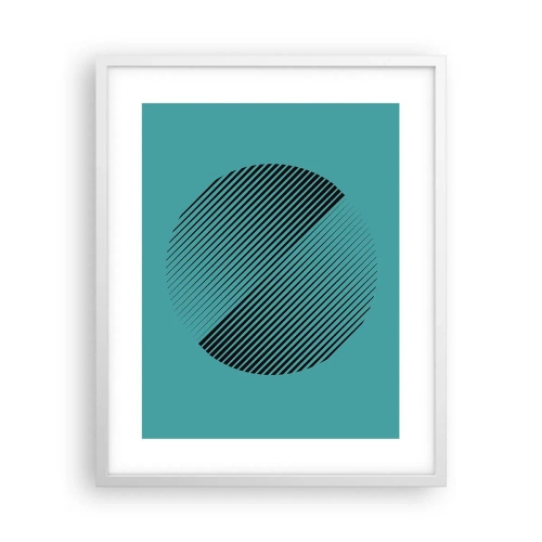 Plakát v bílém rámu - Kruh – geometrická variace - 40x50 cm