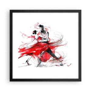 Plakát v černém rámu - Tango - rytmus náruživostí - 40x40 cm