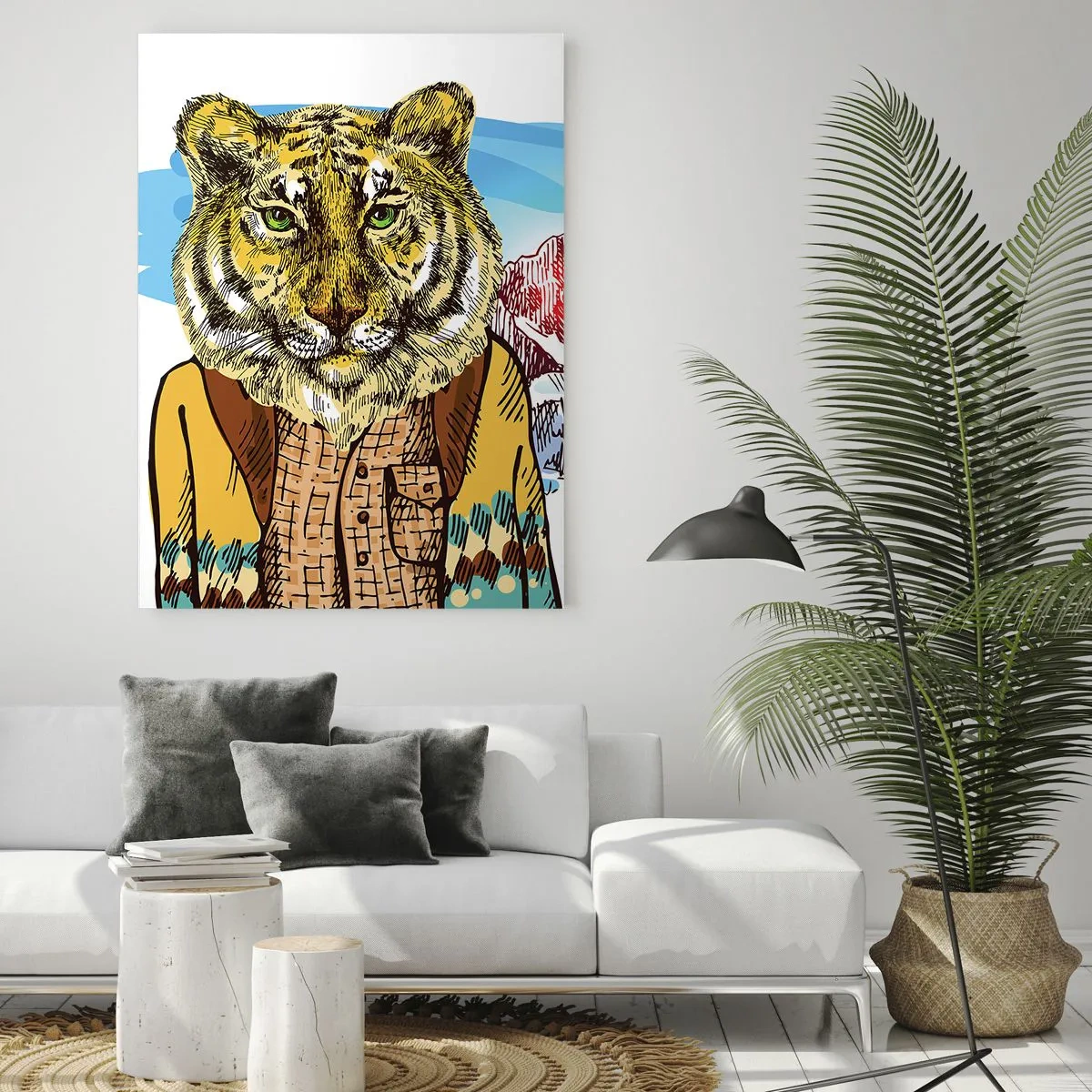 Obraz na skle - Není tak divoký jak ho kreslí - 50x70 cm