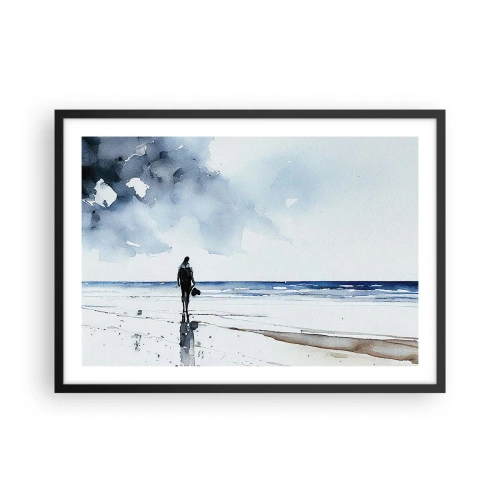 Plakát v černém rámu - Rozhovor s mořem - 70x50 cm
