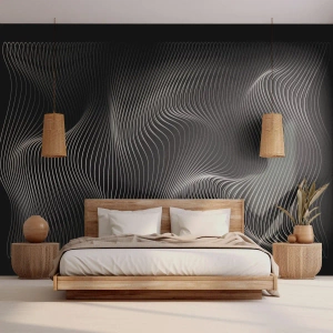 Fototapeta na míru Premium Sand - Tanec světla v prostoru - 3D, Čáry, Moderní