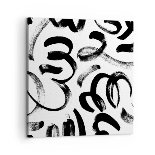 Obraz na plátně - Černé na bílém - 50x50 cm