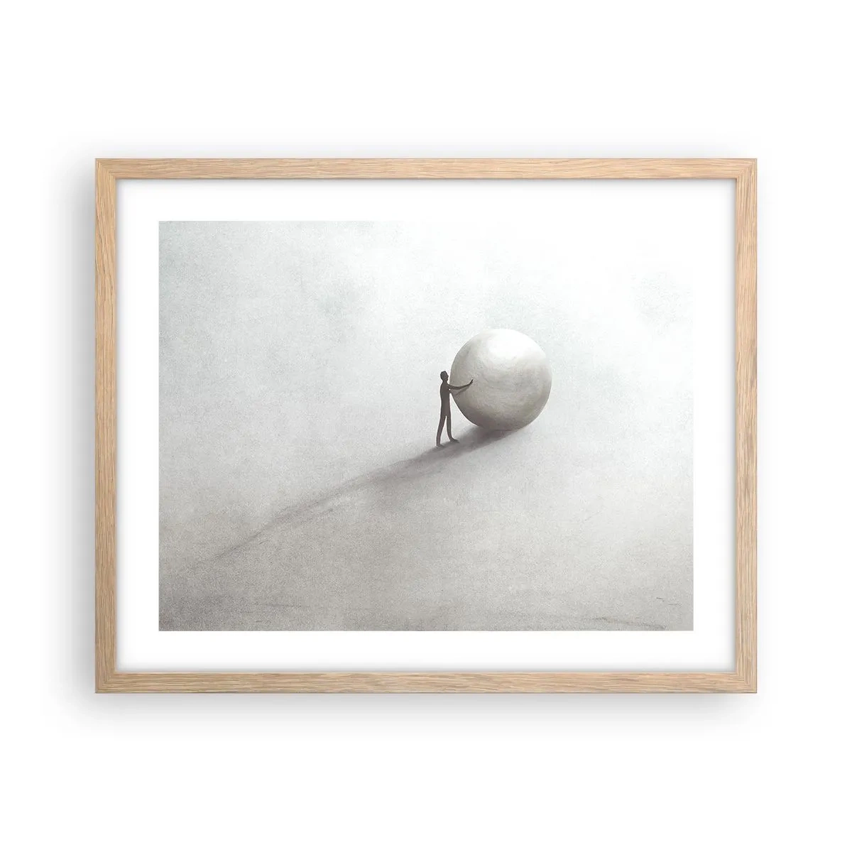 Plakát v rámu světlý dub - Hra života - 50x40 cm