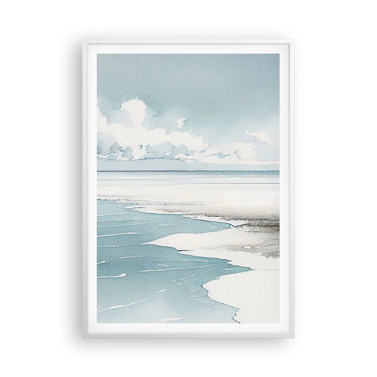 Plakát v bílém rámu - Jemný příliv - 70x100 cm