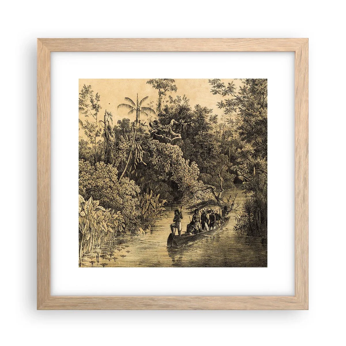 Plakát v rámu světlý dub - Výlet ke zdroji - 30x30 cm