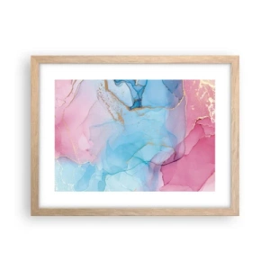 Plakát v rámu světlý dub - Setkávání a prolínání - 40x30 cm