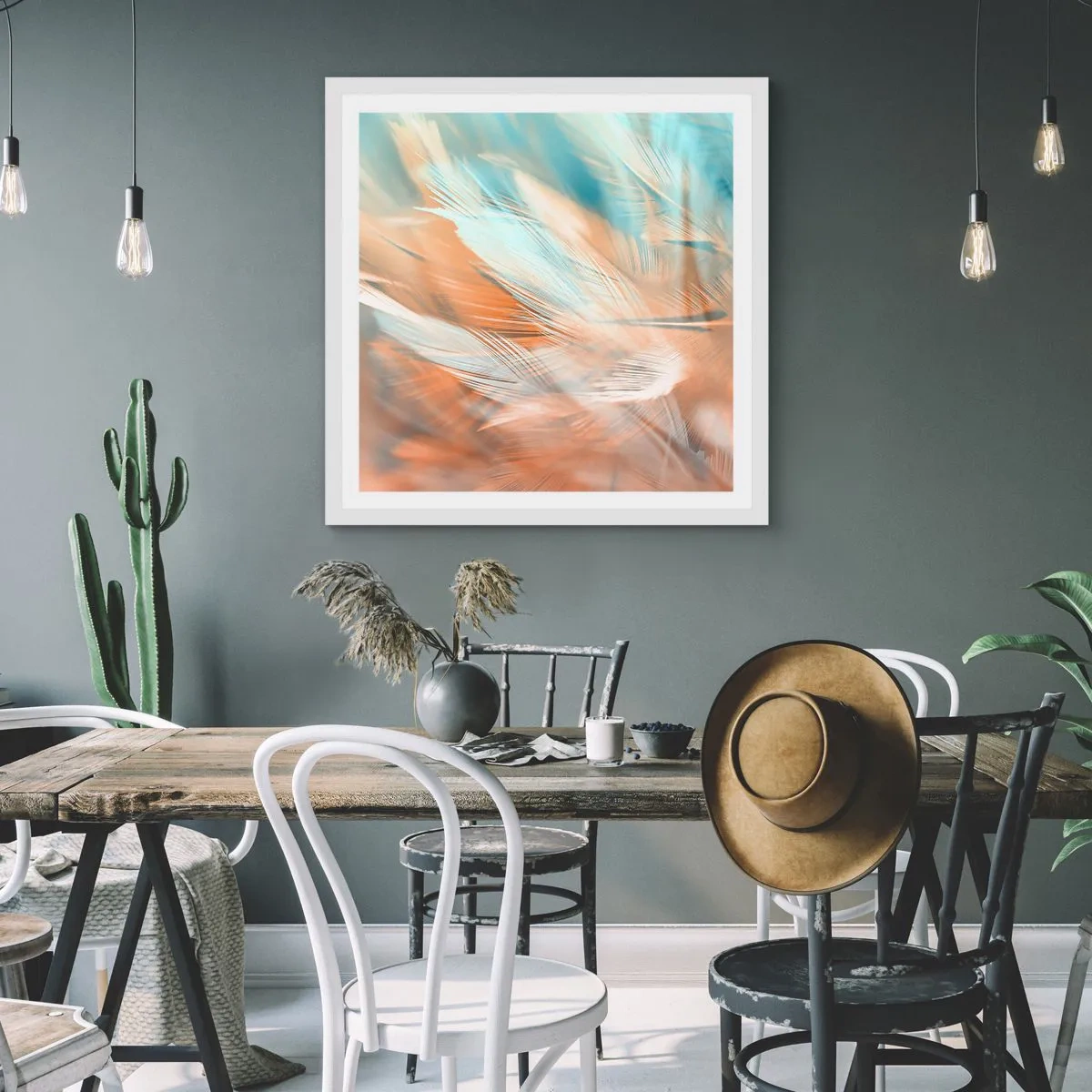 Plakát v bílém rámu - V krajině něhy - 60x60 cm