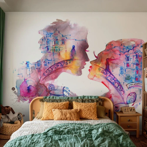 Fototapeta Samolepicí Deluxe Sticker - Tajemný most vzdychání - Abstrakce, Zamilovaný pár, Architektura - 400x280 cm