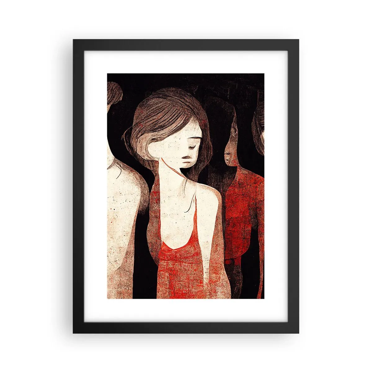 Plakát v černém rámu - Madony z temnoty - 30x40 cm