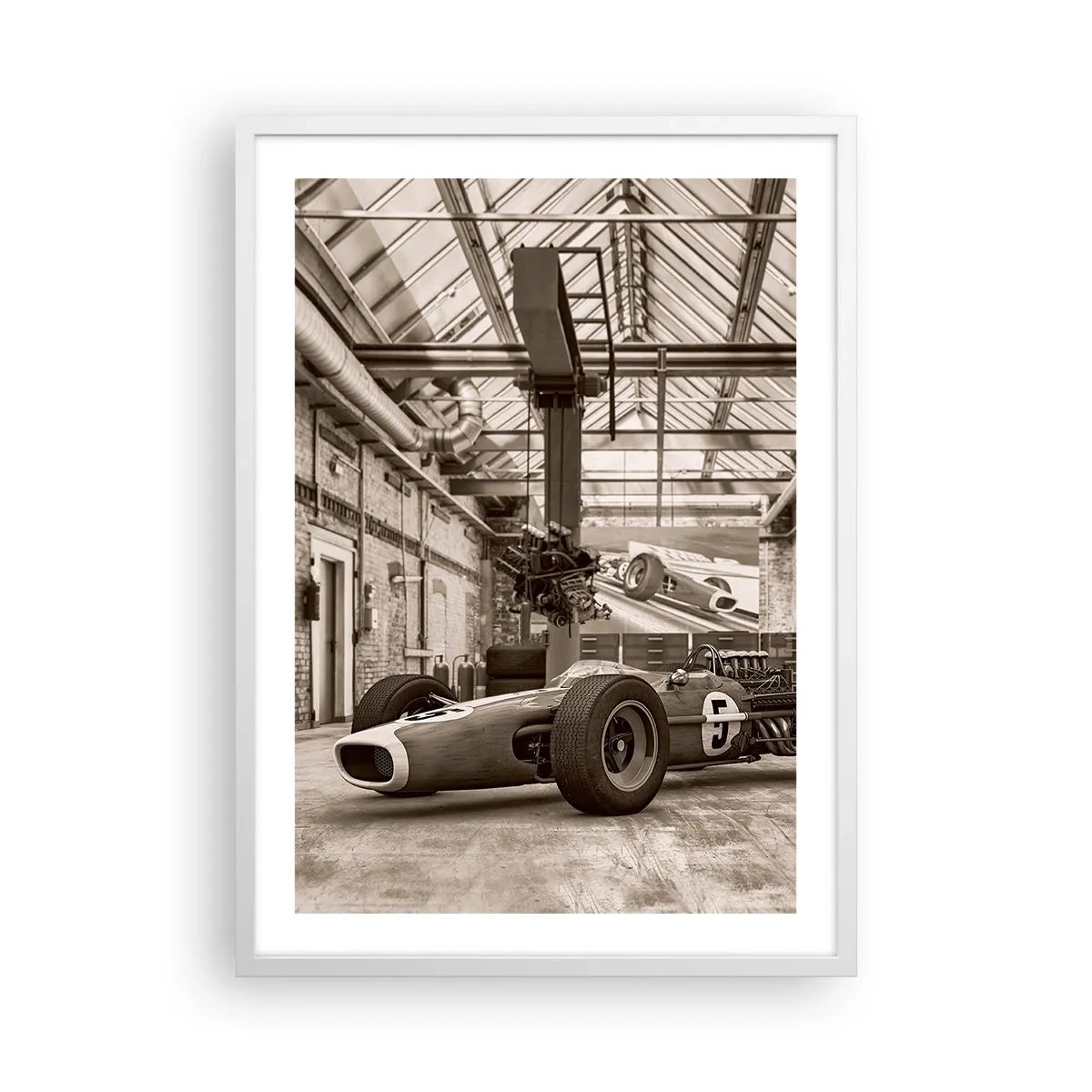 Plakát v bílém rámu - Odpočinek vítěze - 50x70 cm