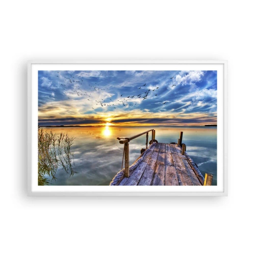 Plakát v bílém rámu - Vítr jde odpočívat - 91x61 cm