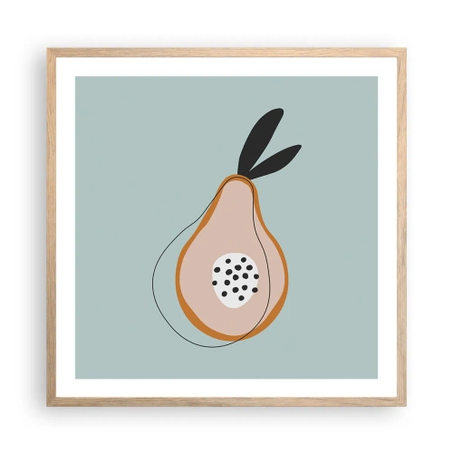 Plakát v rámu světlý dub - Pronikání do podstaty věcí - 60x60 cm