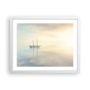 Plakát v bílém rámu - V moři ticha - 50x40 cm