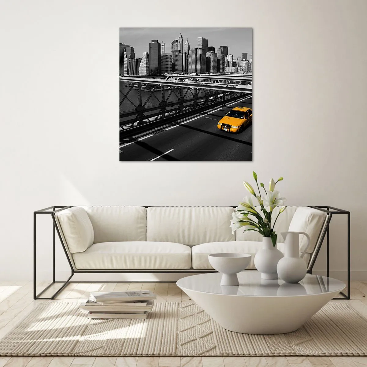 Obraz na skle - Barva velkoměsta - 40x40 cm