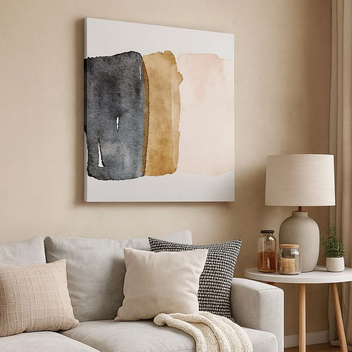 Obraz na plátně - Kompozice zemitých barev - 30x30 cm