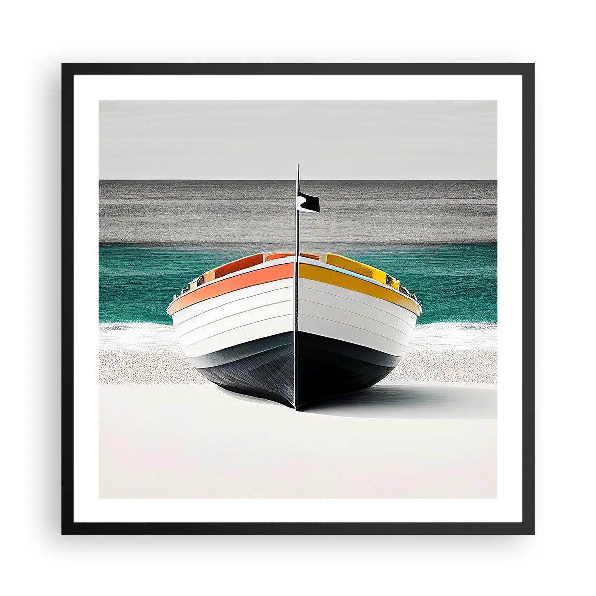 Plakát v černém rámu - Na správném místě - 60x60 cm