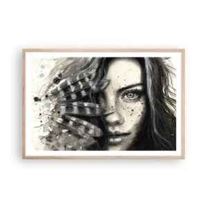 Plakát v rámu světlý dub - Divoká krása - 91x61 cm