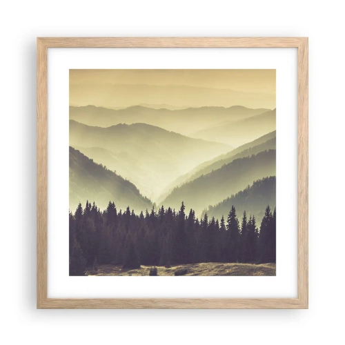 Plakát v rámu světlý dub - Za sedmero horami… - 40x40 cm