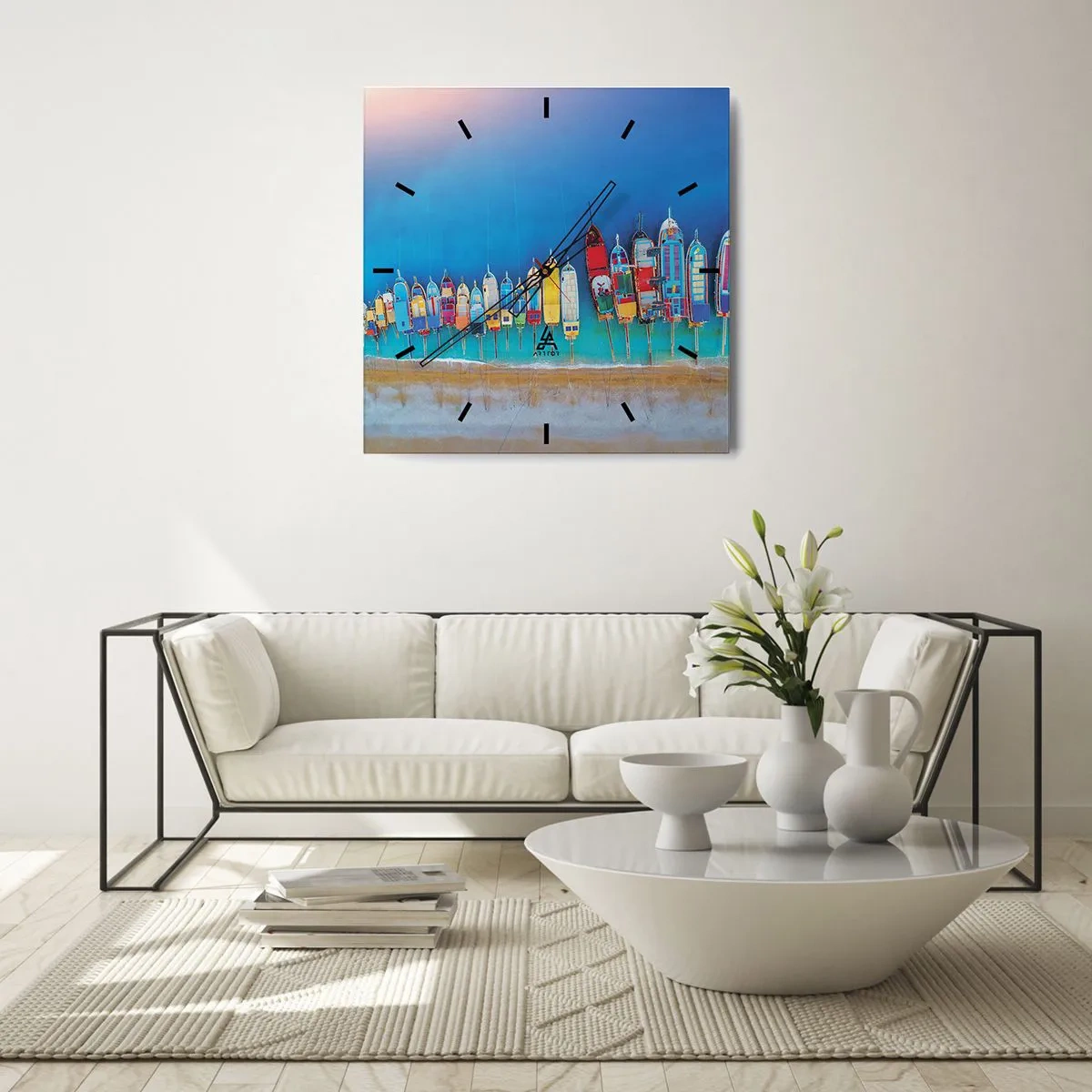 Nástěnné hodiny - Z ptačí perspektivy - 40x40 cm