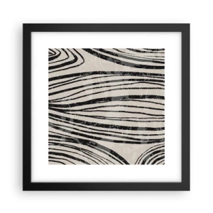 Plakát v černém rámu - Močál s liniemi - 30x30 cm