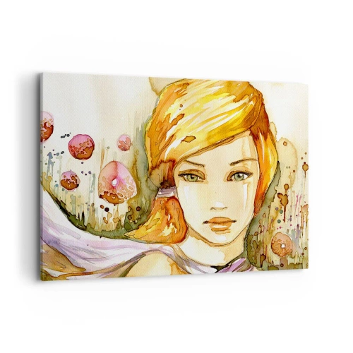 Obraz na plátně - Smaragdový pohled, který zahání hněv - 100x70 cm