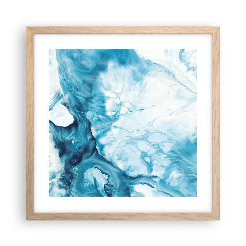 Plakát v rámu světlý dub - Modrý koncert - 40x40 cm