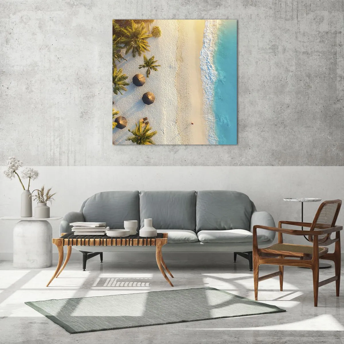 Obraz na skle - Vítej v ráji - 40x40 cm