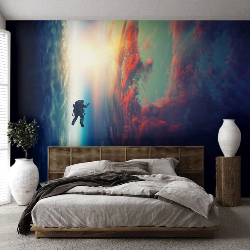 Fototapeta Samolepicí Deluxe Sticker - Tváří v tvář vesmíru - Abstrakce, Astronaut, Kosmos - 300x210 cm