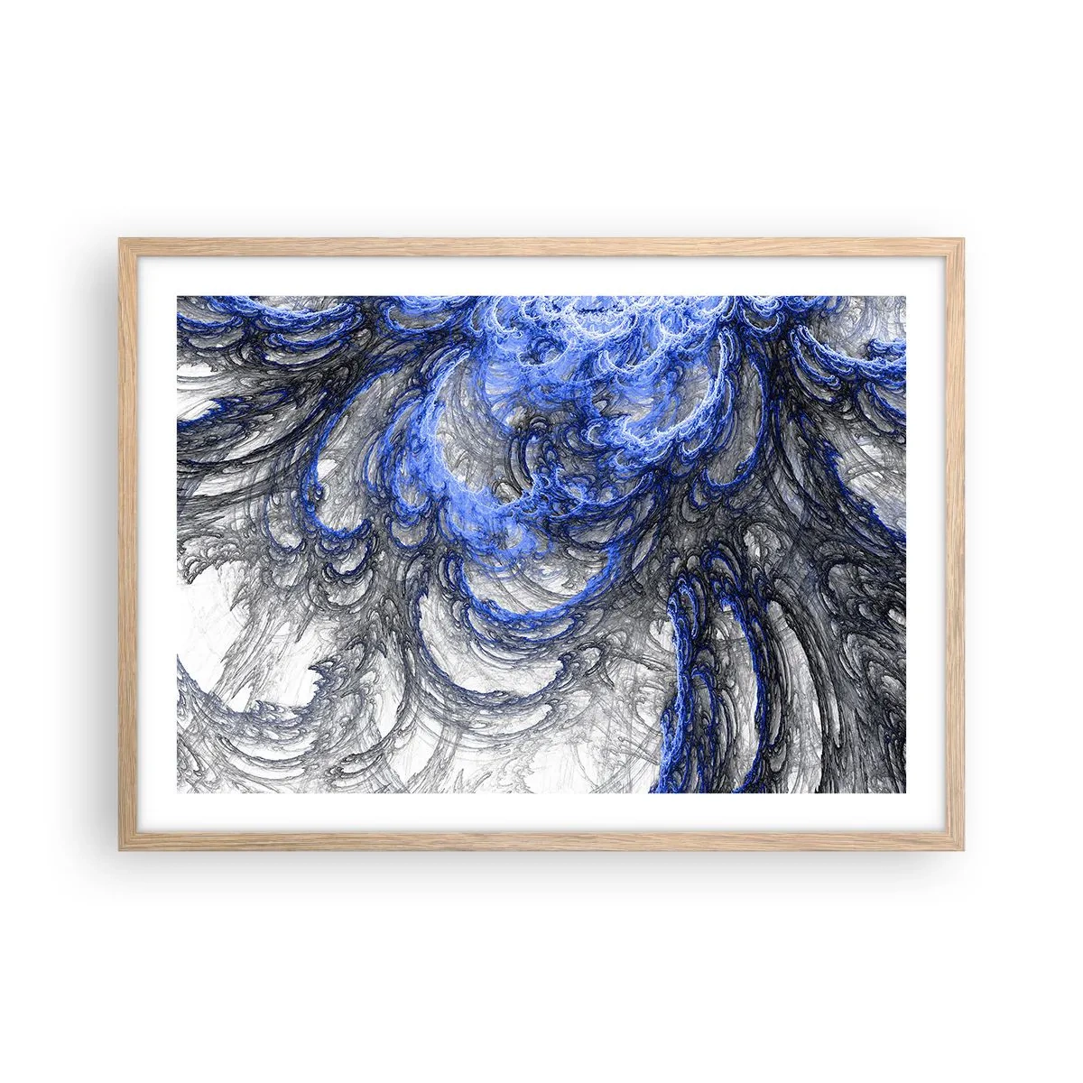 Plakát v rámu světlý dub - Zrod vlny - 70x50 cm