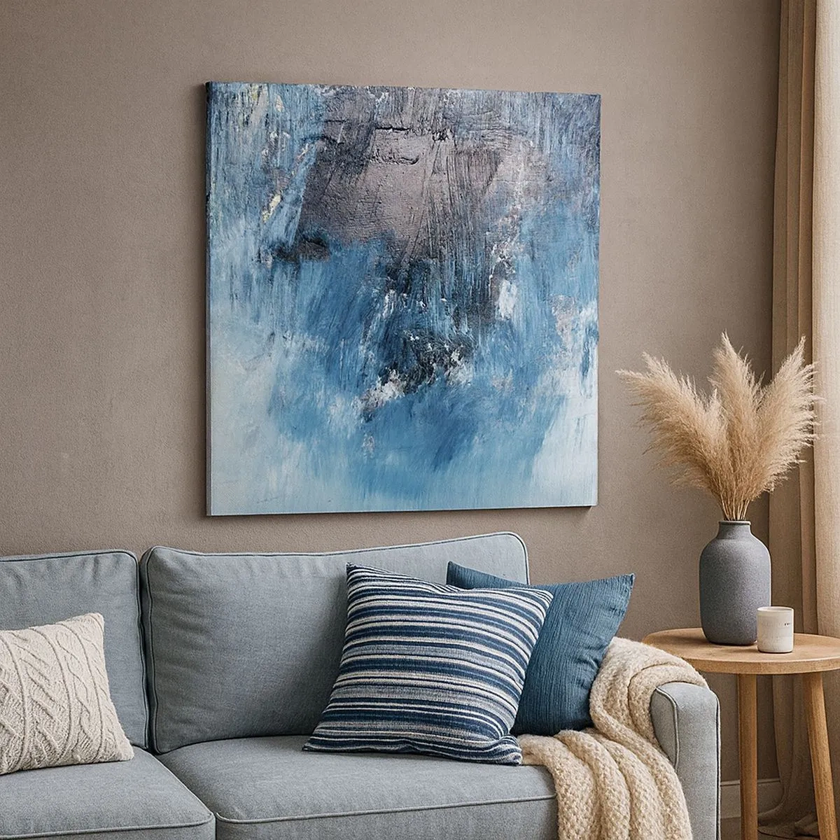 Obraz na plátně - Rapsodie v modrém - 30x30 cm