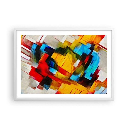 Plakát v bílém rámu - Vícebarevné vrstvy - 70x50 cm