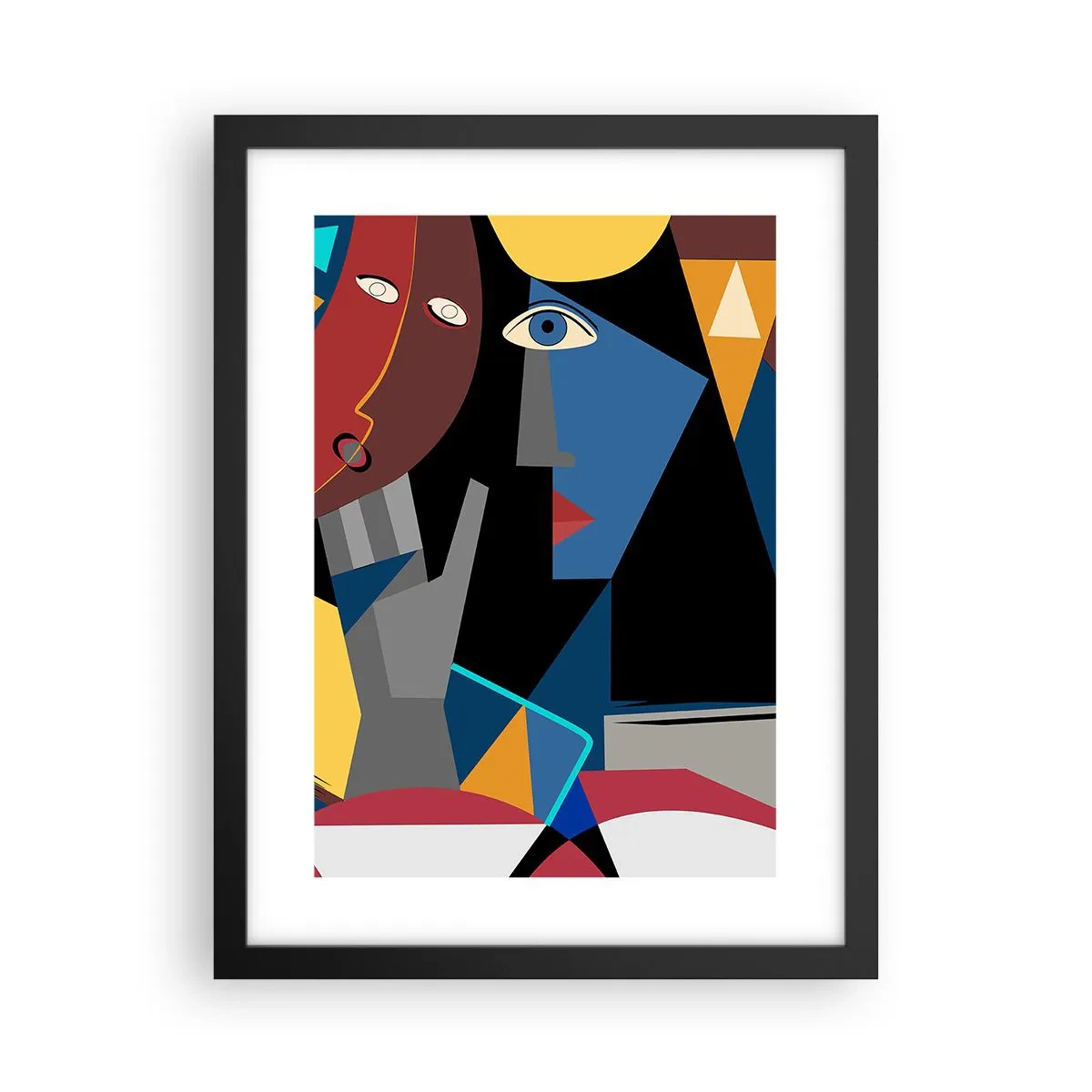 Plakát v černém rámu - Konverzace kubistů - 30x40 cm