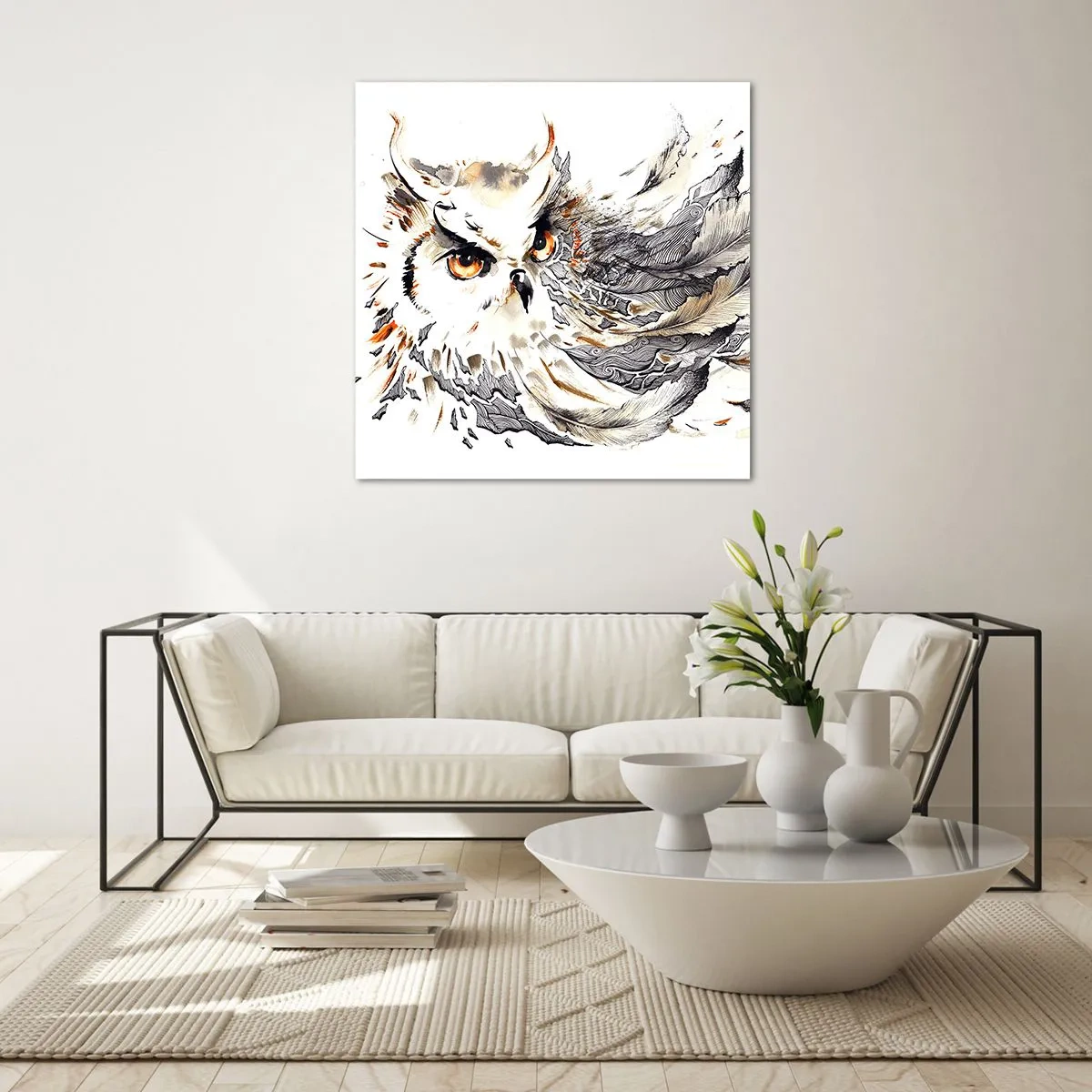 Obraz na skle - Přišla ze světa kouzel - 60x60 cm