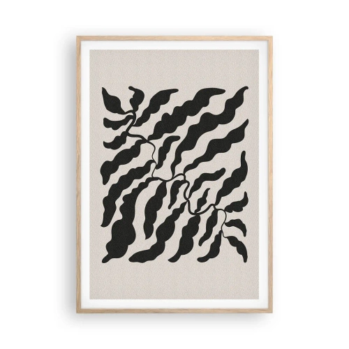 Plakát v rámu světlý dub - Povaha čtverce - 70x100 cm