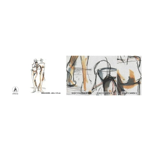 Vzor Fototapety Premium Sand - Studie šarmu - Grafika, Móda, Moderní umění - 100x30 cm